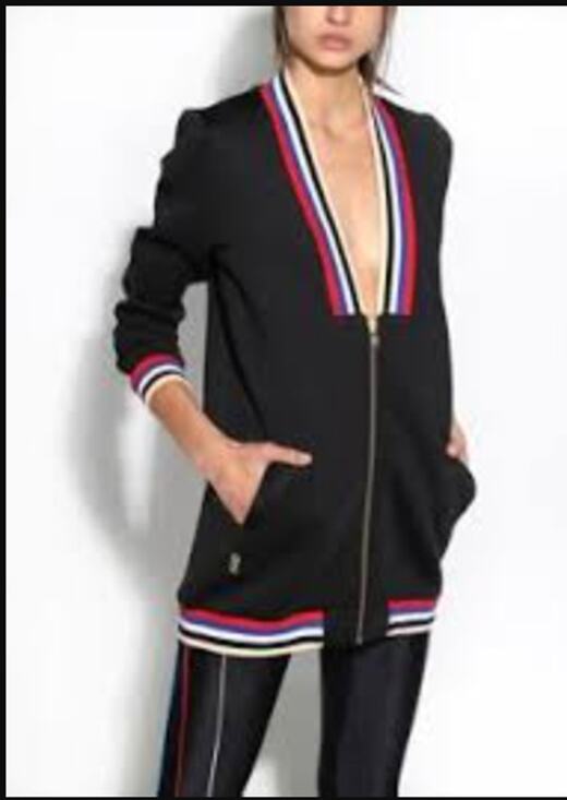 P.E Nation Jackets & Blazers - P.E Nation Plunging V Neck Jacket Women's Medium Black Long Sleeves Zip-Up